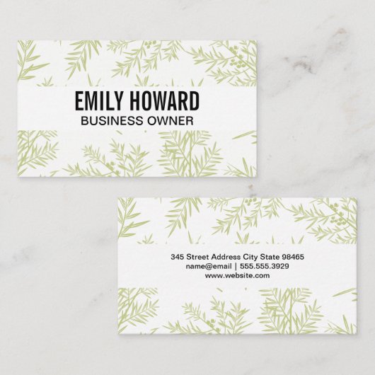 Achtergrond Juniper Branches Visitekaartje (Voorkant / Achterkant)