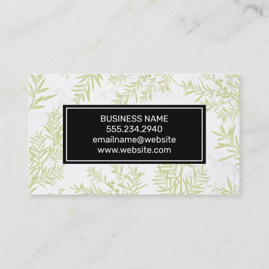 Achtergrond Juniper Branches zwart Lijst Visitekaartje (Achterkant)