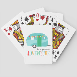Achtergrond kampeerwagen pokerkaarten