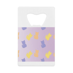 Achtergrond Kat Pastel Violet Draaipatronen Creditkaart Flessenopener
