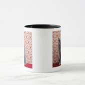 Achtergrond kat (Russisch blauw) en behang Mok (Midden)