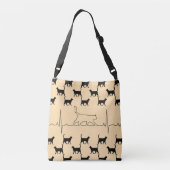 Achtergrond, Katten, Dier Crossbody Tas (Achterkant)