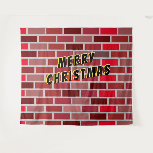 Achtergrond Kerst Bricks Wandkleed (Voorkant (horizontaal))