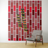 Achtergrond Kerst Bricks Wandkleed (In situ)