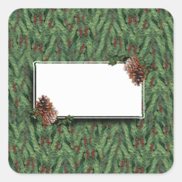 Achtergrond kerstbomen met Label