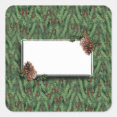 Achtergrond kerstbomen met Label (Voorkant)