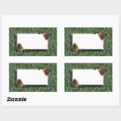 Achtergrond kerstbomen met Label (Vel)