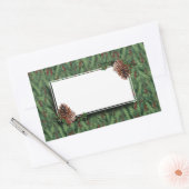 Achtergrond kerstbomen met Label (Envelop)