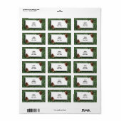 Achtergrond kerstbomen met Label (Full Sheet)