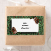 Achtergrond kerstbomen met Label (Insitu)