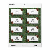 Achtergrond kerstbomen met Label (Full Sheet)