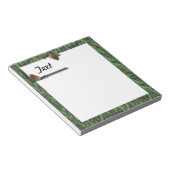 Achtergrond kerstbomen met Label Notitieblok (Schuin)