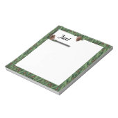 Achtergrond kerstbomen met Label Notitieblok (Linkerzijde)