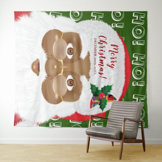 Achtergrond kerstfeestdag in Afrika Wandkleed (In Situ (horizontaal))