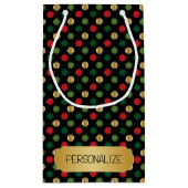 Achtergrond kerstpagina Polka Klein Cadeauzakje (Achterkant)