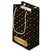 Achtergrond kerstpagina Polka Klein Cadeauzakje (Achterkant Gekanteld)