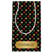 Achtergrond kerstpagina Polka Klein Cadeauzakje (Voorkant)