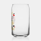 Achtergrond kersttekst blikvorm glas (Links)