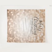 Achtergrond Kerstvakantie Rose Goud Bokeh Lichtjes Wandkleed (Voorkant (horizontaal))