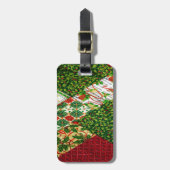 Achtergrond kerstvierkant bagagelabel (Voorkant verticaal)