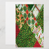 Achtergrond kerstvierkant briefpapier (Voorkant / Achterkant)