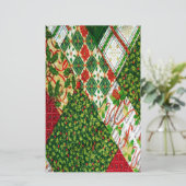 Achtergrond kerstvierkant briefpapier (Staand voorkant)