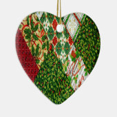 Achtergrond kerstvierkant keramisch ornament (Rechts)