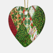 Achtergrond kerstvierkant keramisch ornament (Links)