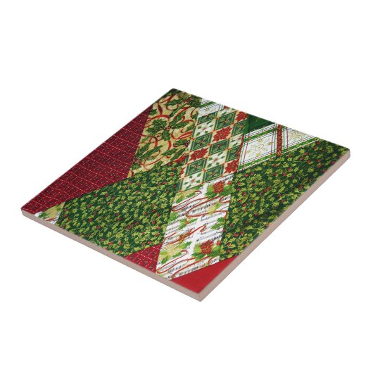 Achtergrond kerstvierkant tegeltje (Zijkant)