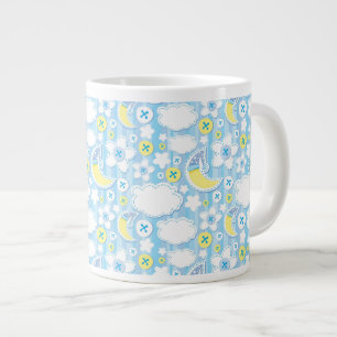 Achtergrond kind grote koffiekop