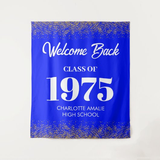 Achtergrond klassenreünie wandkleed (Voorkant)