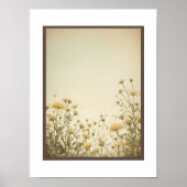  achtergrond kleine bloemetjes Poster Wall Art (Voorkant)