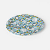 Achtergrond kleine pinguïns papieren bordje (Gekanteld)