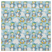 Achtergrond kleine pinguïns stof (Swatch)