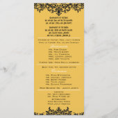 Achtergrond kleur bruiloft programma wijzigen programmakaart (Achterkant)