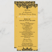 Achtergrond kleur bruiloft programma wijzigen programmakaart (Voorkant / Achterkant)