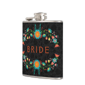 Achtergrond kleurig Floral Lijst Heupfles (Links)