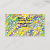 Achtergrond kleurig gesmolten wasgoed visitekaartje (Achterkant)