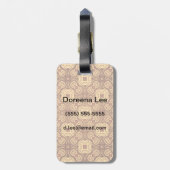 Achtergrond kleurig retropatroon bagagelabel (Achterkant verticaal)