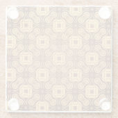 Achtergrond kleurig retropatroon glazen onderzetter (Achterkant)