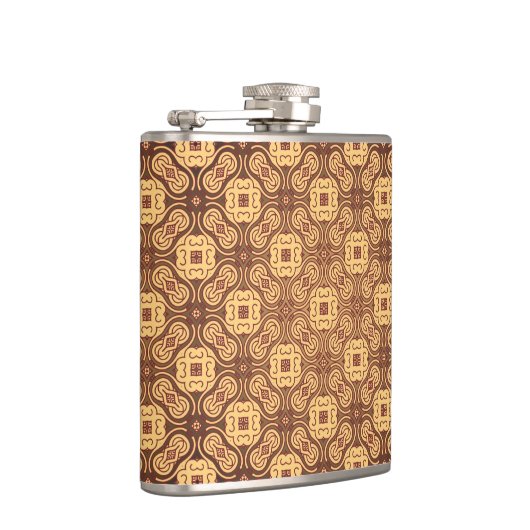 Achtergrond kleurig retropatroon heupfles (Rechts)