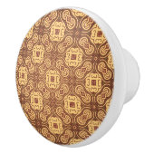 Achtergrond kleurig retropatroon keramische knop (Rechts)