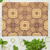 Achtergrond kleurig retropatroon theedoek (Gevouwen)