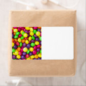 Achtergrond kleurig snoep etiket (Insitu)