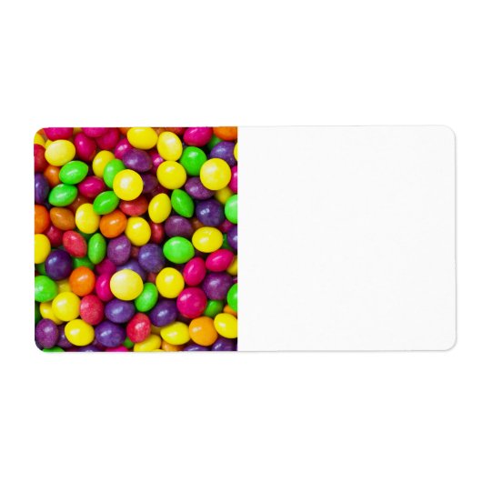 Achtergrond kleurig snoep etiket (Voorkant)