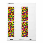 Achtergrond kleurig snoep etiket (Full Sheet)