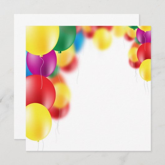 Achtergrond kleurige ballonnen (Voorkant / Achterkant)