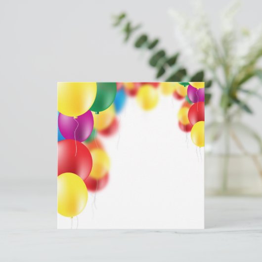 Achtergrond kleurige ballonnen (Staand voorkant)