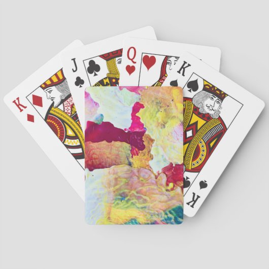 Achtergrond kleurige wasvaar pokerkaarten (Achterkant)