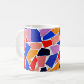 Achtergrond kleurrijke Abstracte gekraakte Tegel Koffiemok (Voorkant links)
